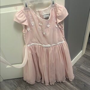 Pink Embroidered Kids Dress